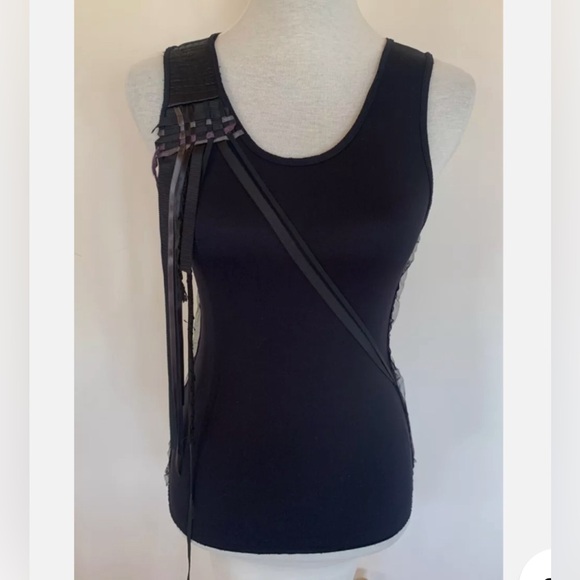 SzS Racerback Sleeveless Top with Ribbon detail EUC - Picture 11 of 11